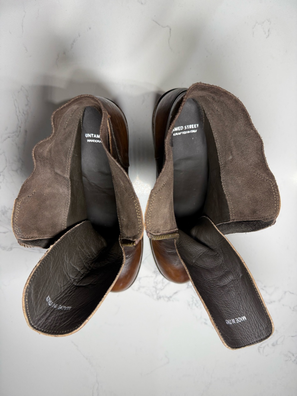 UNTAMED STREET BERKELEY burnt-caramel ankle boots 38 - Picture 14 of 16